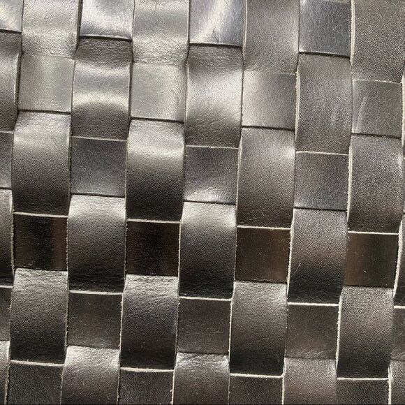 Ralph Lauren Black Calf Leather Basketweave Shopper Tote Hand Bag - Picture 9 of 16